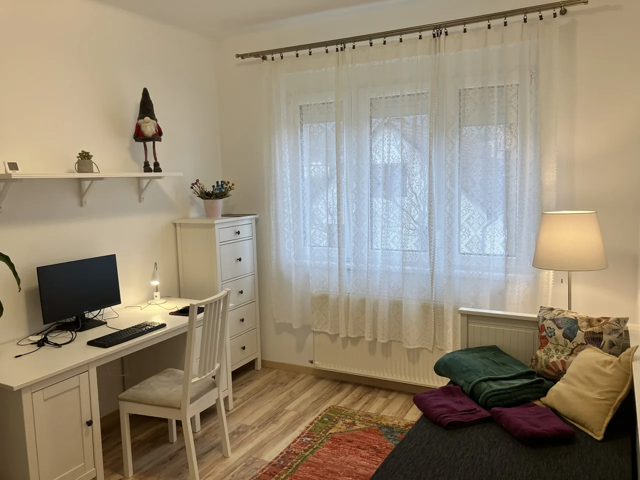 Bedroom with a dedicated workspace